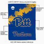 pittsburgh panthers grunge texture royal blue blanket best selling