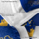 pittsburgh panthers grunge texture royal blue blanket best selling