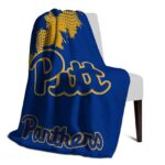 pittsburgh panthers grunge texture royal blue blanket best selling