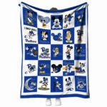 pittsburgh panthers mickey minnie royal blue white blanket best selling