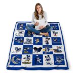 pittsburgh panthers mickey minnie royal blue white blanket high quality