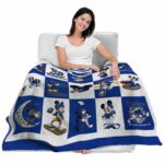 pittsburgh panthers mickey minnie royal blue white blanket latest model