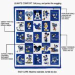 pittsburgh panthers mickey minnie royal blue white blanket new arrival