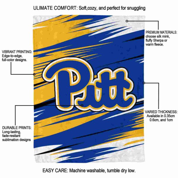 pittsburgh panthers paint streaks royal blue white blanket new arrival