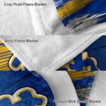 pittsburgh panthers paint streaks royal blue white blanket premium grade