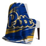 pittsburgh panthers paint streaks royal blue white blanket top rated