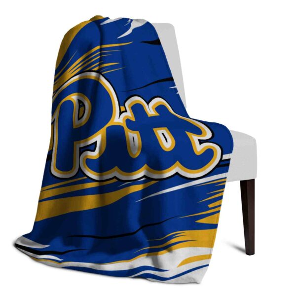 pittsburgh panthers paint streaks royal blue white blanket top rated