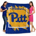 pittsburgh panthers splatter effect royal blue blanket best selling