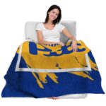 pittsburgh panthers splatter effect royal blue blanket best selling