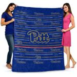 pittsburgh panthers striped pattern royal blue blanket best selling
