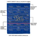 pittsburgh panthers striped pattern royal blue blanket best selling