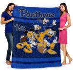 pittsburgh panthers three musketeers royal blue blanket fashion forward