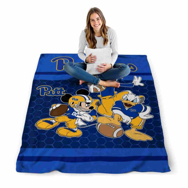 pittsburgh panthers three musketeers royal blue blanket high quality