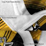 pittsburgh penguins diagonal stripes yellow blanket best selling