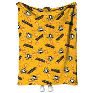 pittsburgh penguins diehard fans yellow blanket best selling