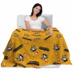 pittsburgh penguins diehard fans yellow blanket best selling