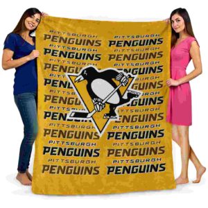 pittsburgh penguins fan pride yellow blanket fashion forward