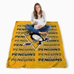pittsburgh penguins fan pride yellow blanket high quality