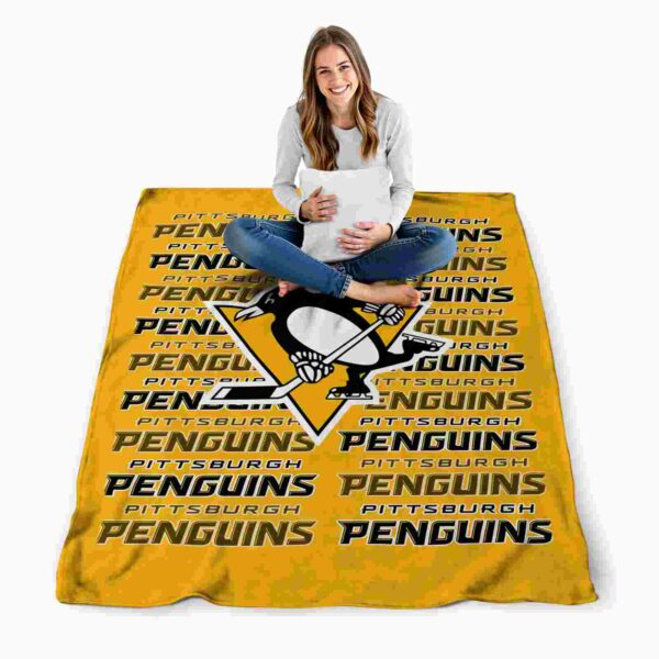 pittsburgh penguins fan pride yellow blanket high quality