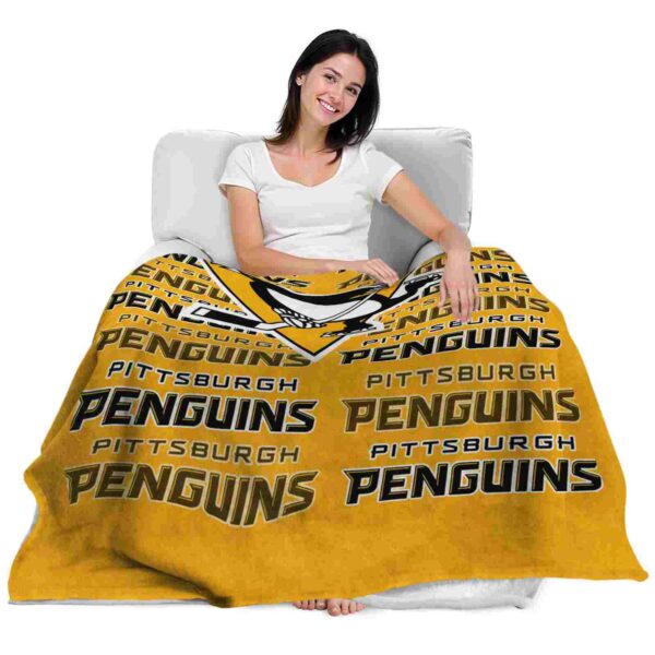 pittsburgh penguins fan pride yellow blanket latest model