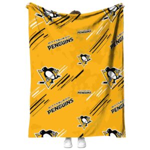 pittsburgh penguins fan spirit yellow blanket best selling