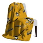pittsburgh penguins fan spirit yellow blanket best selling