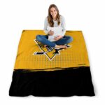 pittsburgh penguins gradient dots yellow blanket best selling