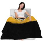 pittsburgh penguins gradient dots yellow blanket best selling