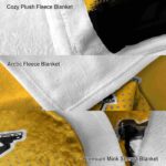 pittsburgh penguins gradient dots yellow blanket best selling