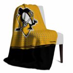 pittsburgh penguins gradient dots yellow blanket best selling