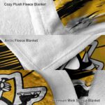 pittsburgh penguins paint streaks yellow white blanket best selling