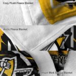 pittsburgh penguins splatter effect yellow blanket best selling