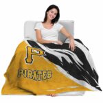 pittsburgh pirates brushstrokes black white blanket latest model