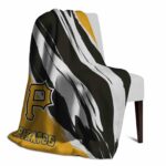 pittsburgh pirates brushstrokes black white blanket top rated