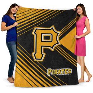 pittsburgh pirates diagonal stripes black blanket fashion forward