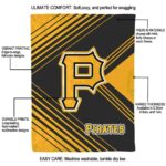 pittsburgh pirates diagonal stripes black blanket new arrival