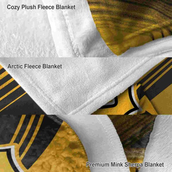 pittsburgh pirates diagonal stripes black blanket premium grade