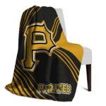 pittsburgh pirates diagonal stripes black blanket top rated