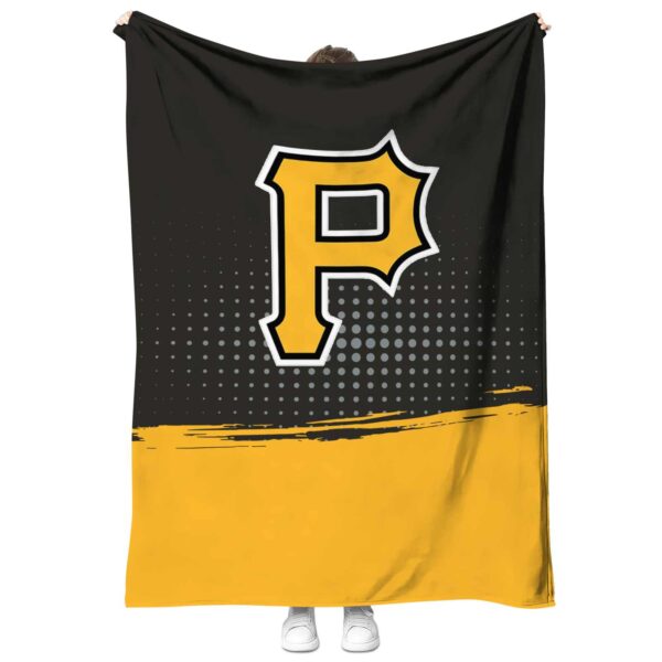 pittsburgh pirates gradient dots black blanket best selling