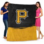 pittsburgh pirates gradient dots black blanket fashion forward