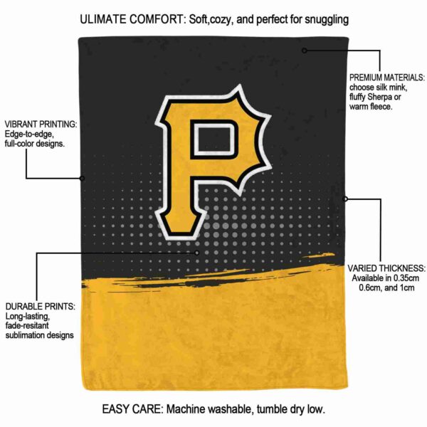 pittsburgh pirates gradient dots black blanket new arrival