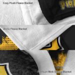 pittsburgh pirates grunge texture black blanket best selling