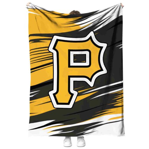 pittsburgh pirates paint streaks black white blanket best selling