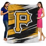 pittsburgh pirates paint streaks black white blanket fashion forward