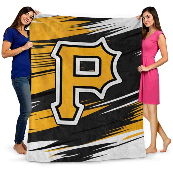pittsburgh pirates paint streaks black white blanket fashion forward