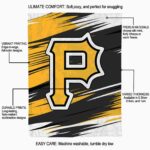 pittsburgh pirates paint streaks black white blanket new arrival