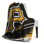 pittsburgh pirates paint streaks black white blanket top rated