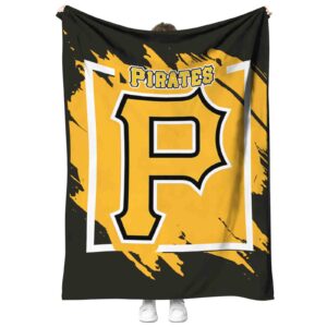 pittsburgh pirates splatter effect black blanket best selling
