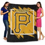 pittsburgh pirates splatter effect black blanket fashion forward