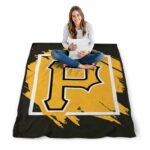 pittsburgh pirates splatter effect black blanket high quality